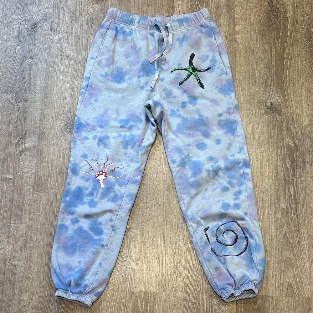 Women's Blue Tie-Dye Joggers